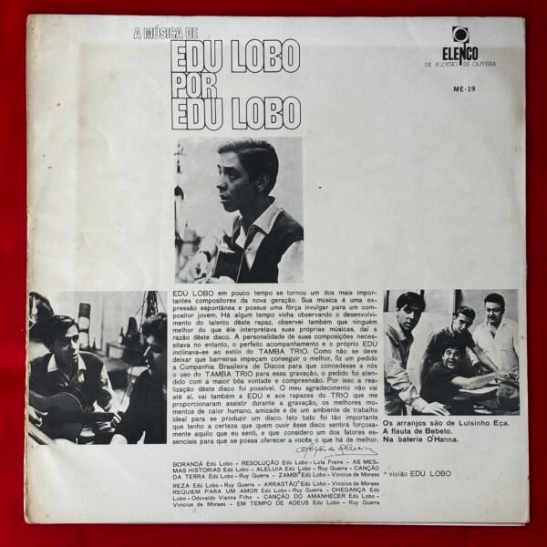 Edu Lobo Com A Participação Do Tamba Trio ‎– A Música De Edu Lobo Por Edu Lobo - Image 5