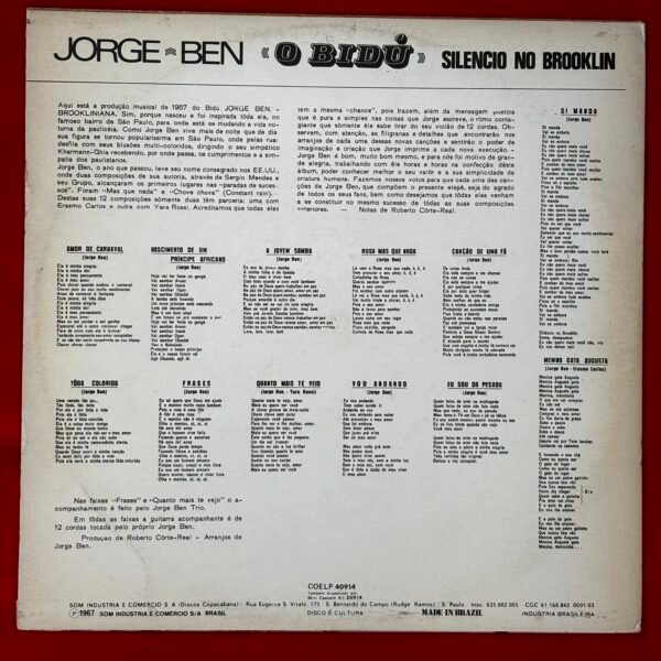 Jorge ben - O bidu silêncio no brooklyn - Imagem 4